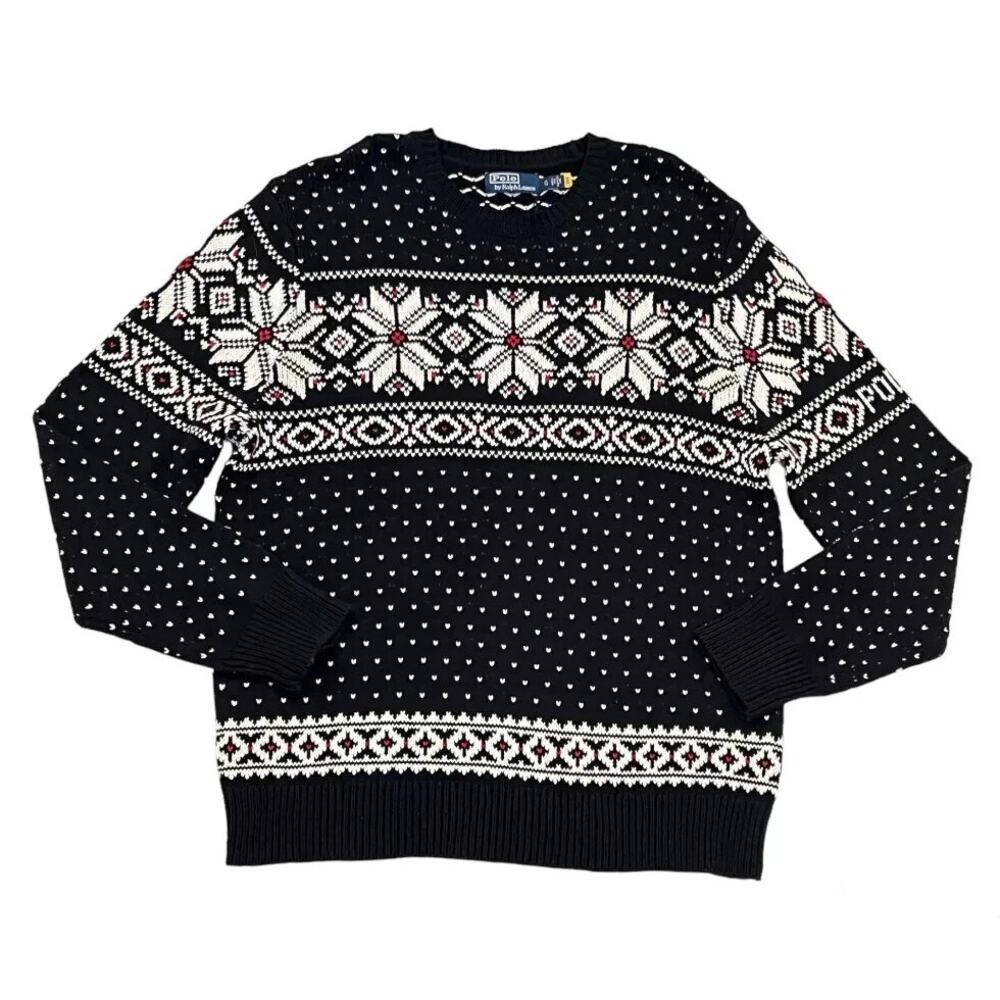 Holi Sun Valley Polo Ralph Lauren Sweater  - Men's XL, Brand New Black!